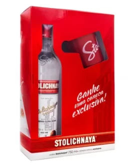 Kit Vodka Stolichnaya 750ml + Caneca
